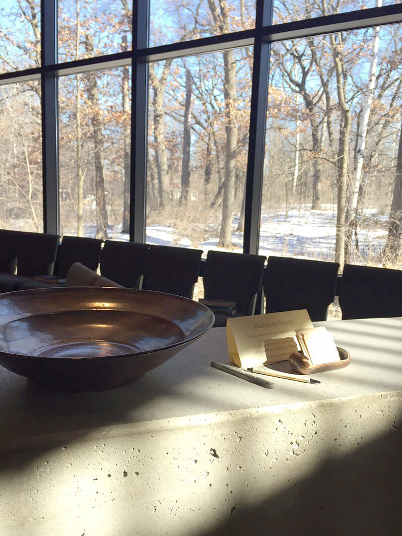 Bright winter light on an early Sunday morning.