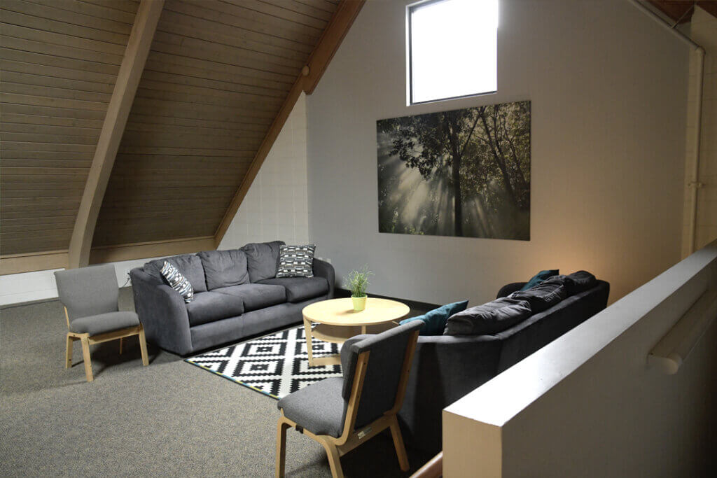 The Social Hall Loft with sofas and chairs