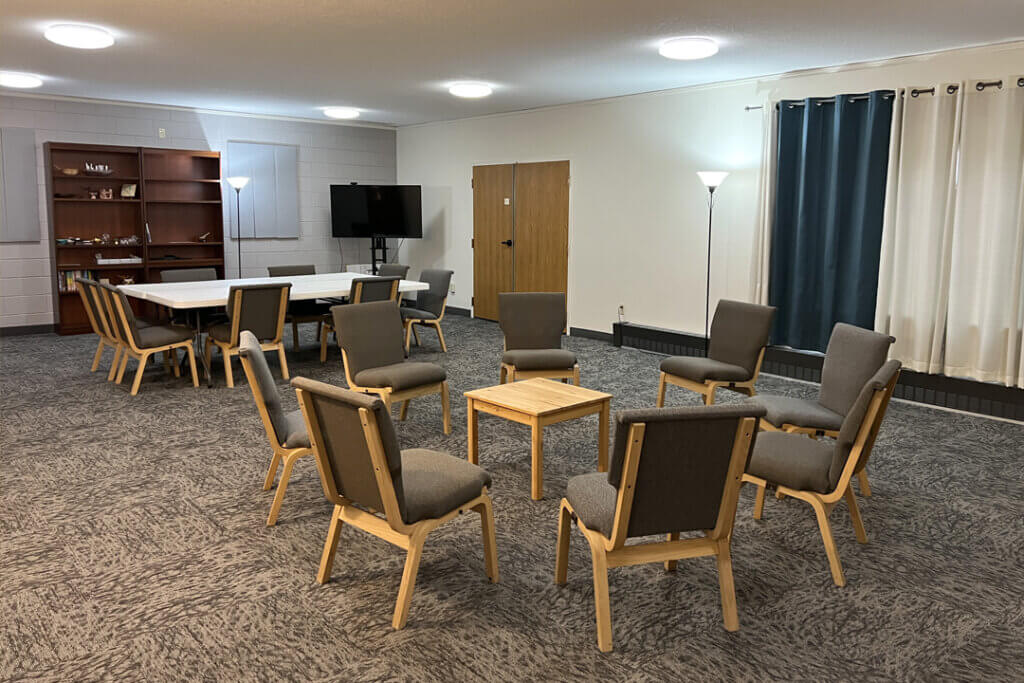 the Wheatley Room with tables and chairs