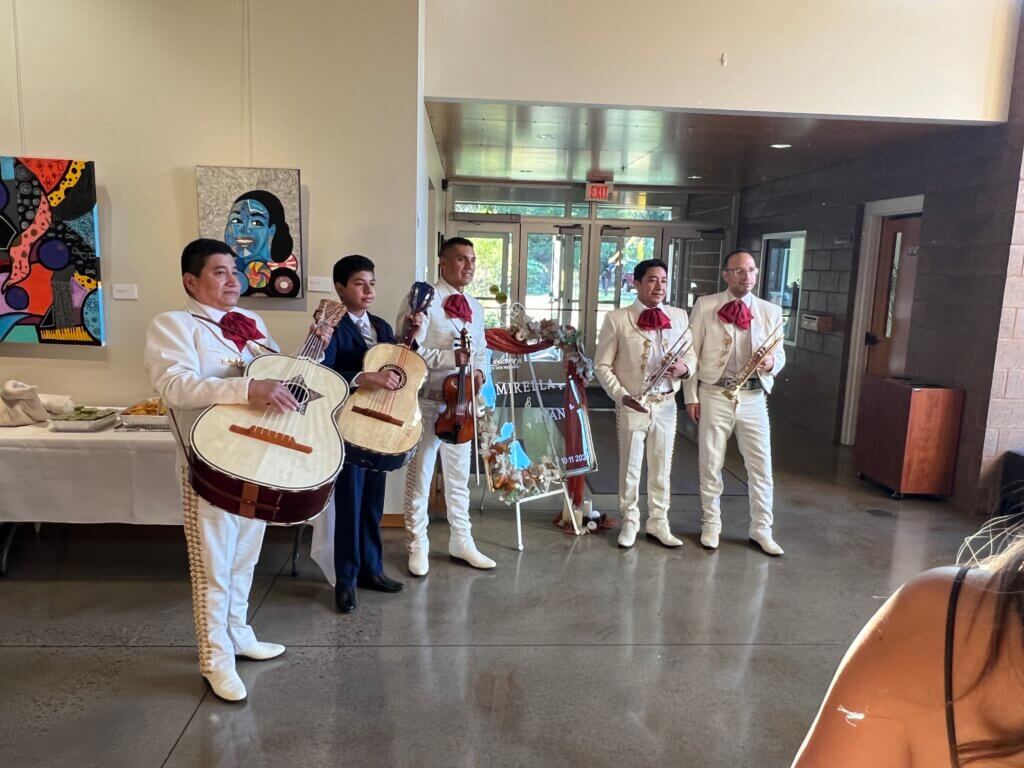 mariachi band in the atrium