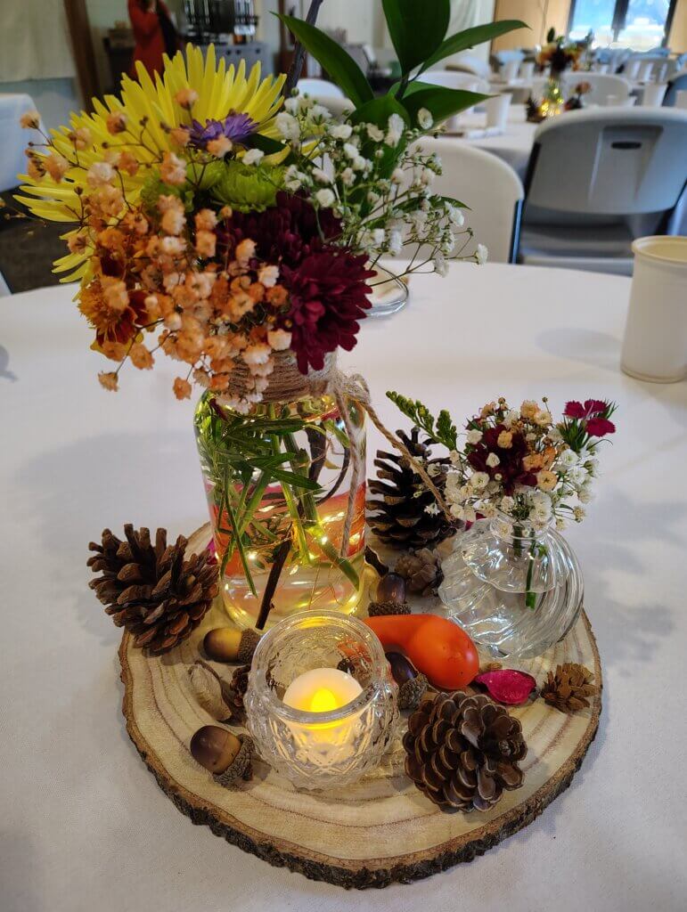 Reception table decorations