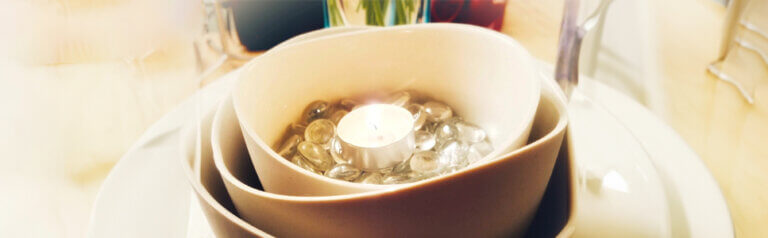 A series of ceramic bowls nested in one another